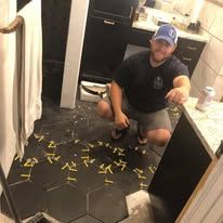 Hexagon tile installation